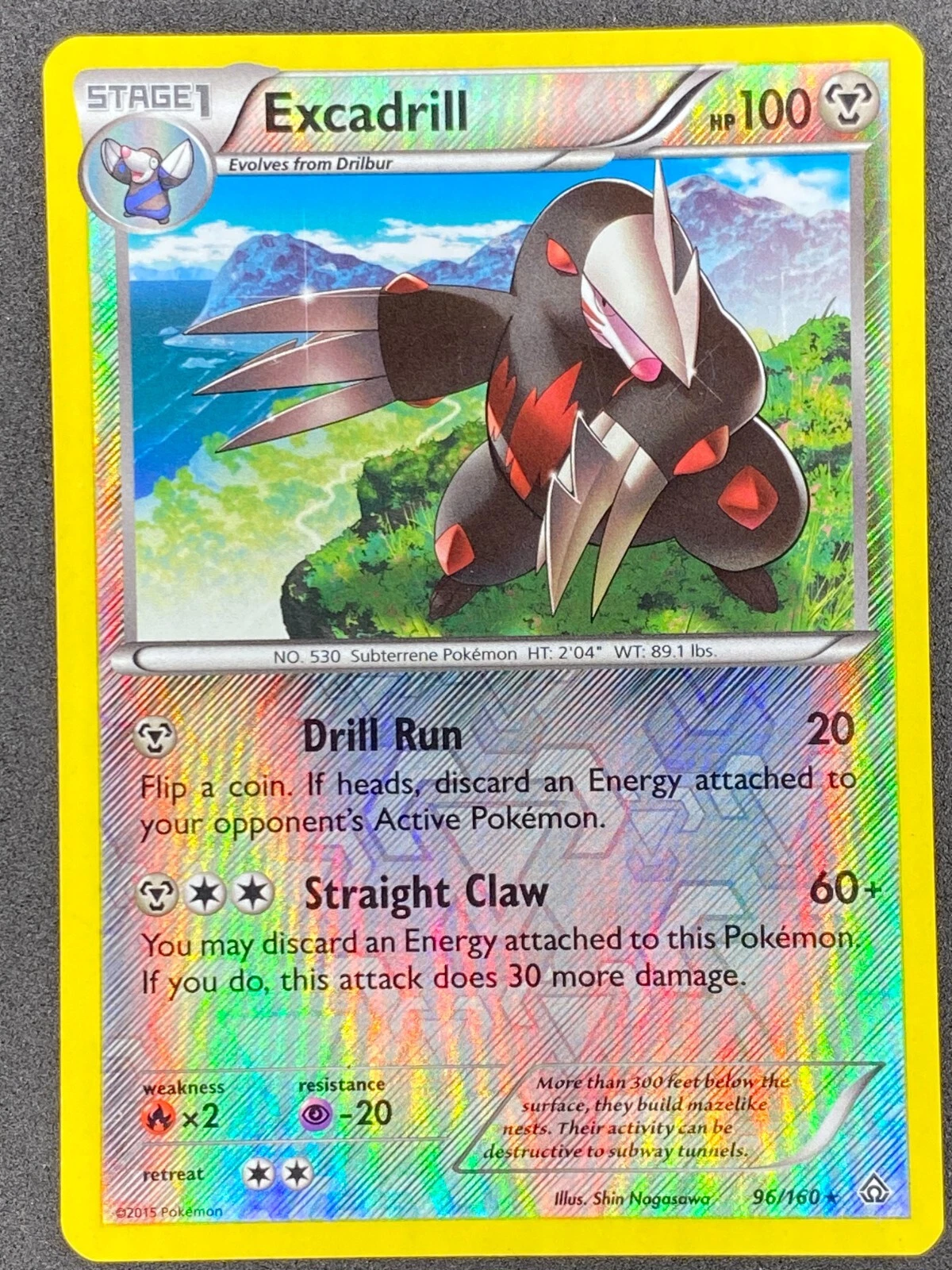 Pokémon Excadrill Reverse Holo 96/160 Primal Clash LP/NM