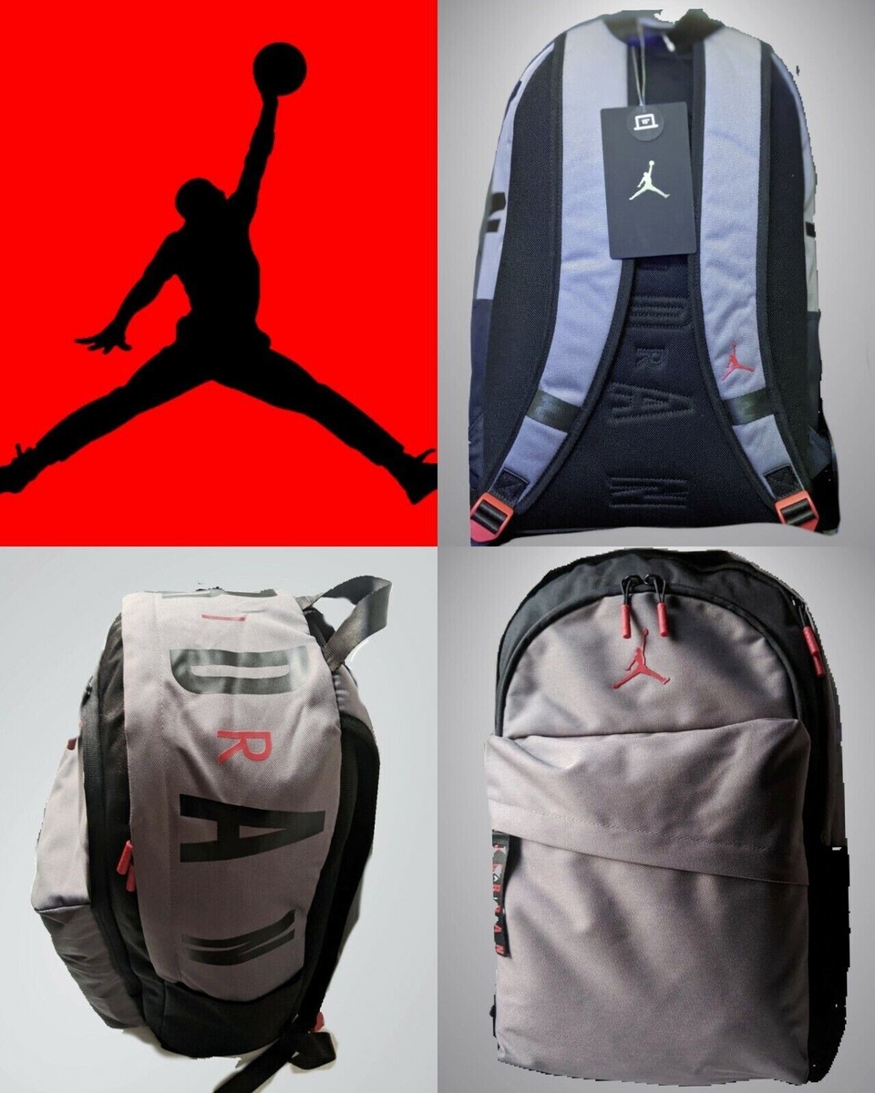 Nike Air Jordan Patrol School Backpack 15” Laptop Gray Black