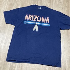Arizona Shirt XL Vintage 90s 00s Native American Feathers Tourist Y2k Tee
