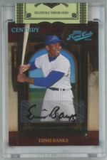 Ernie Banks 2008 Playoff Prime Cuts #29 Autograph Platinum 1/1 Chicago Cubs Auto