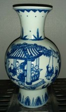 Vase en porcelaine chinoise BLEU ET BLANC  25cm