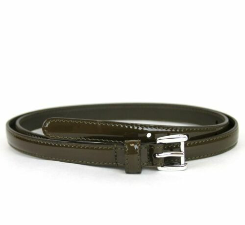 New Auth Gucci Green Leather Blondie Thin Belt IT95 US38 Gucci BN Green Leather GG Thin Belt - Vintage Lux main image 3