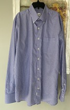 Peter Millar Mens Large Shirt Long Sleeve Button-Front Multicolor Plaid Cotton