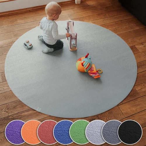 Runde Krabbelmatte Sanosoft "made in Germany" - Öko-Tex 100 Spielmatte