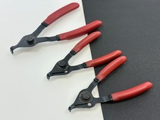 Matco Tools 3pc Red Comfort Grip Mstp Angle Snap Ring Retaining Pliers Set Lot