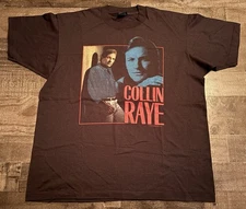 VTG Collin Raye Band T Shirt Size XL Single Stitch 1992 USA Made Black Tee