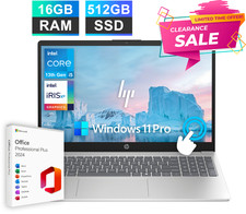 2026 HP Laptop Computer 15.6" Touch 13th Gen Intel i5, 16GB RAM 512GB SSD WinPro