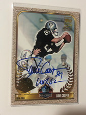 Dave Casper 2002 TOPPS NFL FOOTBALL HALL OF FAME AUTOGRAPH CARD Raiders AUTO SP