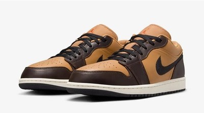 Nike Air Jordan 1 Low SE Flax Baroque Brown Sneaker Schuhe 40.5 US 9 HQ3603-201