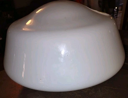 16 inch School House Vintage White Milk Glass Light Globe Lamp Farmhouse