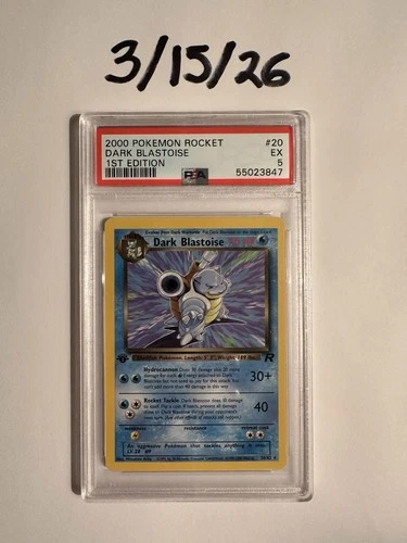 Pokémon Team Rocket Dark Blastoise 20/82 1st Edition Rare PSA 5 2000