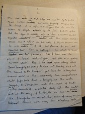 Vintage Ephemera 1950s  Handwritten Account of 3 weeks in Israel Menachem Begin