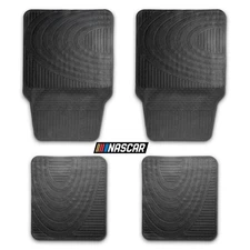 NASCAR Essential Car Floor Mats – 4-Piece Set | All-Weather | Universal Fit