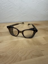 Vintage Bouton U-fit Safety Glasses Clear Lenses With Smoke Frame. Peripheral