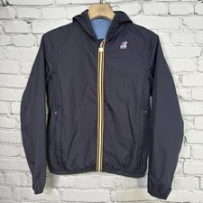 Giacca doppia K-WAY Jacques Plus bambino taglia 14 anni reversibile con cappuccio K002XP0 blu