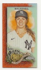 2022 Topps Allen & Ginter Chrome RACHEL BALKOVEC Orange Refractor Mini 08/25 NYY