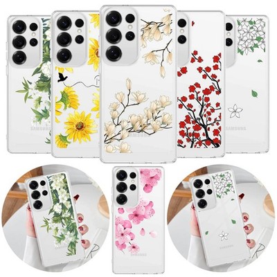 Sweet Flower Rubber Phone Case For Samsung Galaxy A35 A17 A16 S26 S25 Plus Cover