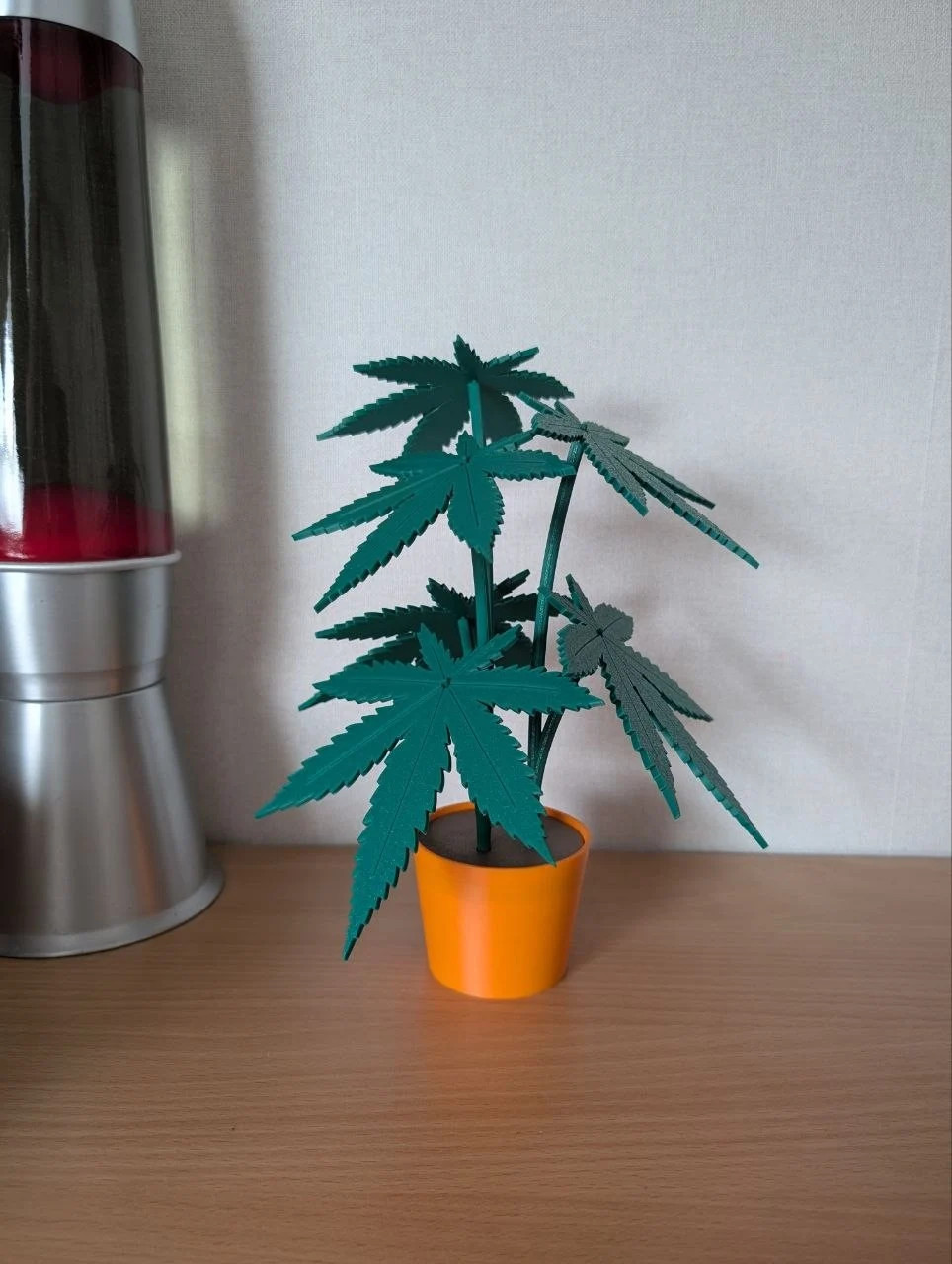 Sous-verres feuille de cannabis 420 lot de 6 avec support vert en impression 3D bio-plastique