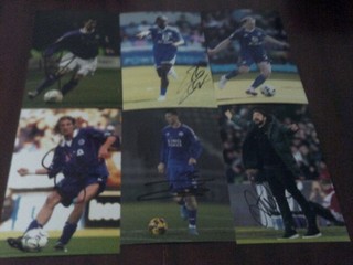 Signed Leicester City Player Photographs x 6