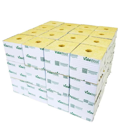 VidaWool Block-190 6 in.x6 in.x5.3 in.Mineral Wool Hydroponic Gardening Soilless