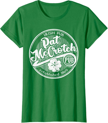 Party PAT McCROTCH Irish Pub Funny St Patrick's Day  Ladies' Crewneck T-Shirt