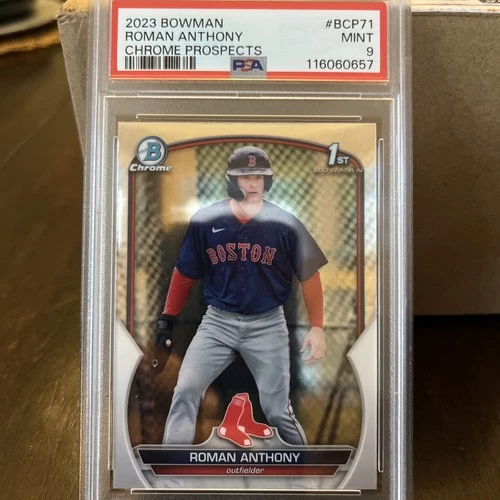 2023 Bowman Chrome Roman Anthony 1st Bowman PSA 9 Red Socks 🔥🔥🔥
