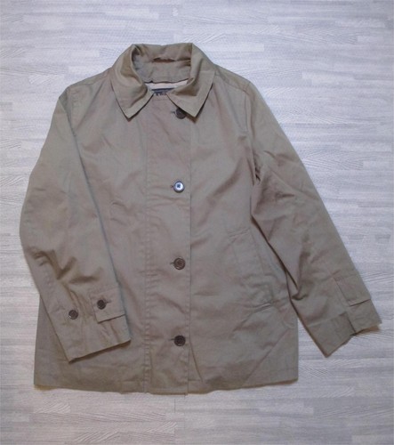 Gloverall, Vintage Gloverall Coat Womens Size UK 12 Beige Car Coat Overcoat Full Zip 90s