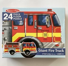 Melissa & Doug 24 Piece Giant Fire Truck 4 Feet Long Floor Puzzle  Ages 3+