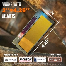 Core Series Gold Auto Darkening Welding Lens  2"x4 1/4"x 0.2" Welding Lens ...