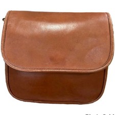 Coach 4110 British Tan Tailored Leather Pouch Flap Bag