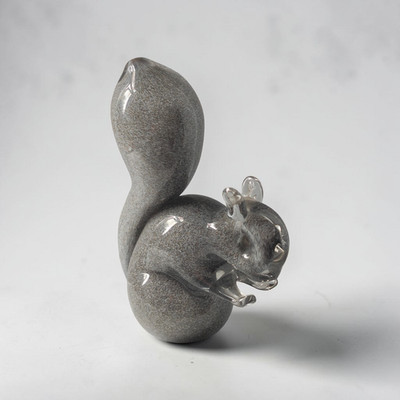 Vintage Wedgwood Glass Squirrel Paperweight Figurine Stennett-Willson 1970s