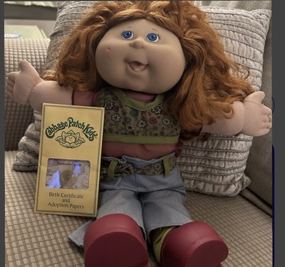 Red Hair, Blue Eyes Cabbage Patch Kid With Original Birth Certificate