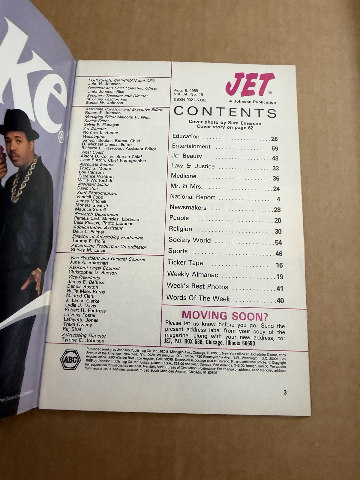Jet Kackets Jet Magazine Vintage August 8, 1988 Michael Jackson No Shipping Labels ...
