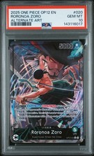 2025 One Piece OP12 EN Roronoa Zoro Alternate Art #020 PSA 10 GEM MINT