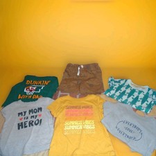 CAT  JACK /CARTERS /OLD NAVY BOYS AGE 4T LOT 6 TSHIRTS AND SHORTS