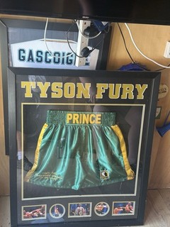 Tyson Fury Signed Boxing Gloves with COA In Display Case Comes with COA