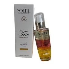 SOLEIL Trio Miracle Oil Coconut oil,Rose Petal oil,Marula oil Paraben free 120ml