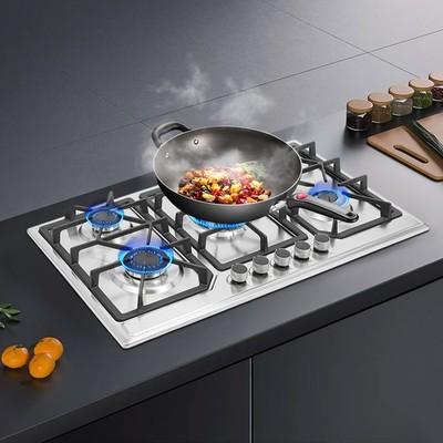 Gas Cooktop 5 Burners Built-in Gas Stove Top NG/LPG Kitchen Cooker Hob New