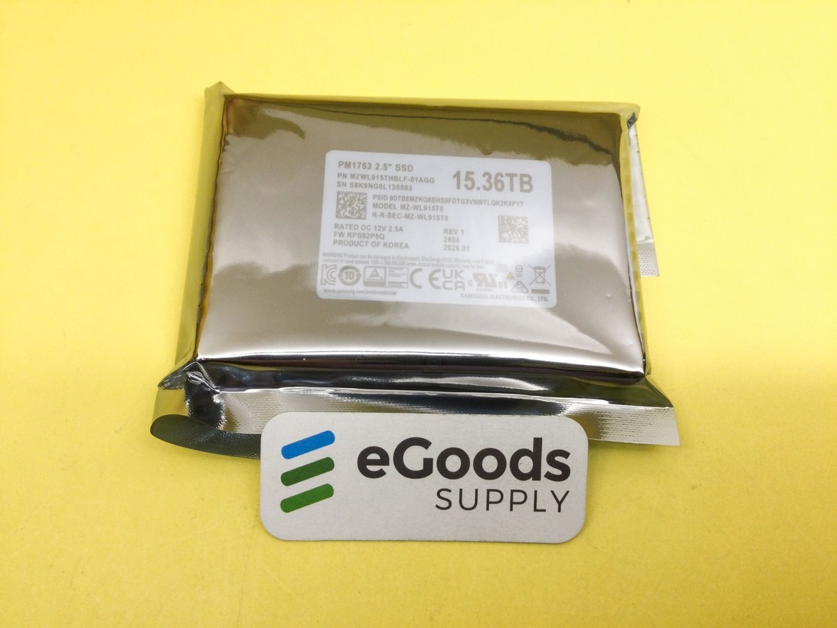 Samsung PM1753 15.36TB PCIe 5.0 x4 NVMe 2.5in U.2 SSD MZ-WL915T0