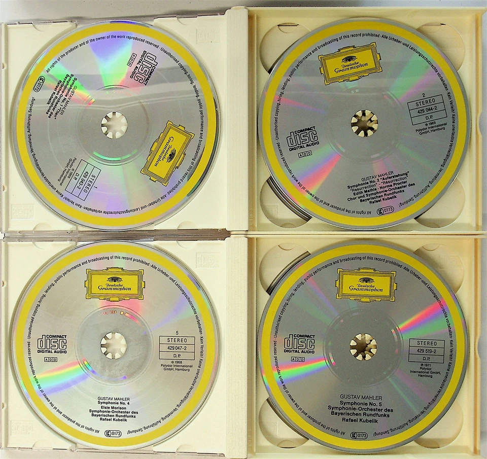 MAHLER The 10 Symphonies KUBELIK Complete 10-CD Box Set FULL SILVER No IFPI Germ - Image 3 of 4