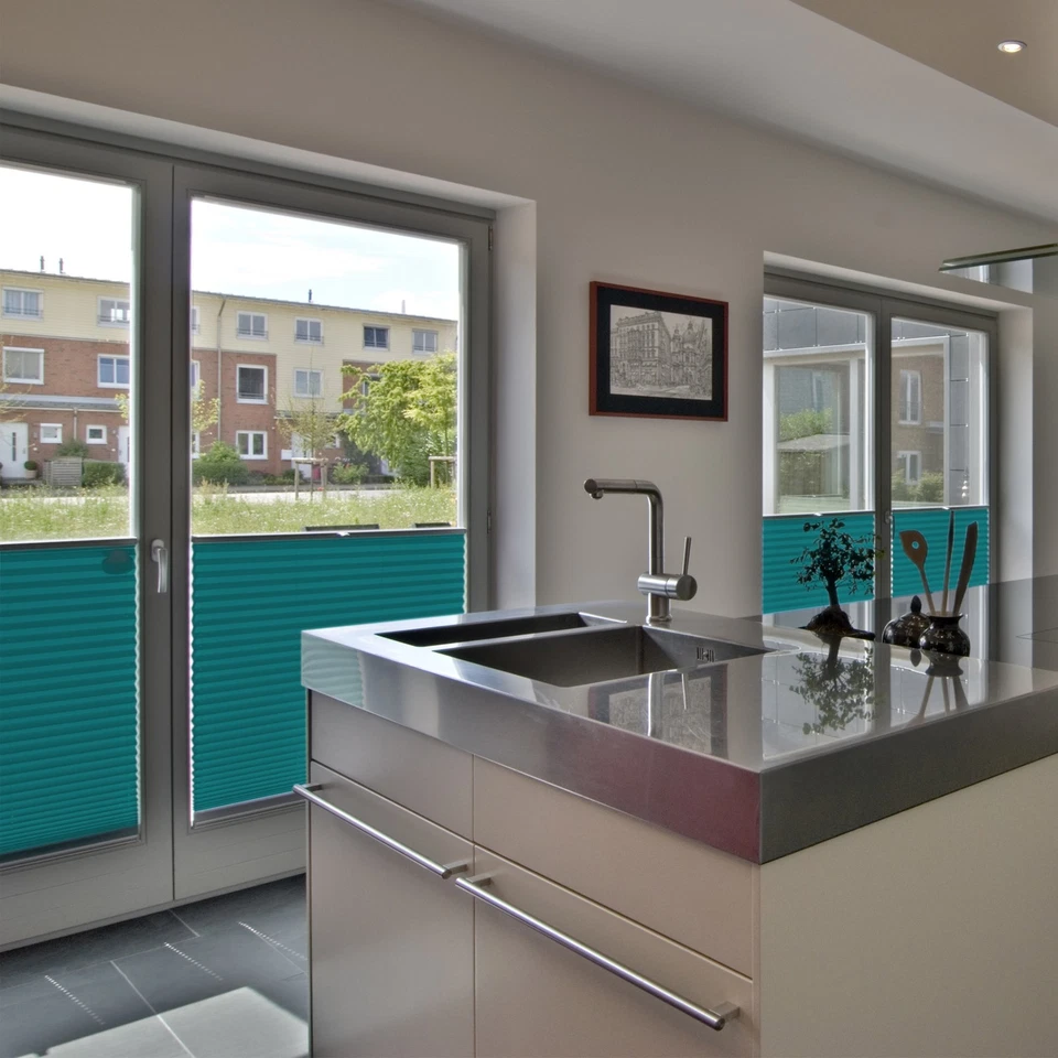 Plissee Faltrollo Rollo Jalousie Plisseerollo Fenster Tür Klemmfix ohne Bohren