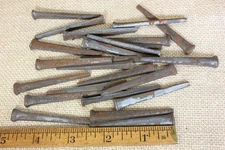 25 Old Square Nails Rustic Vintage 2 1/2” Steel Cut Standard Large Heavy Duty