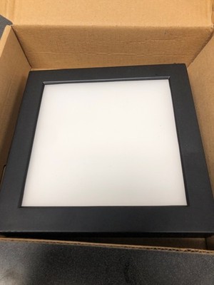 DALS CFLEDSQ06-CC-BK 6'' LED Flush Mount Square Outdoor Ceiling Light - Black