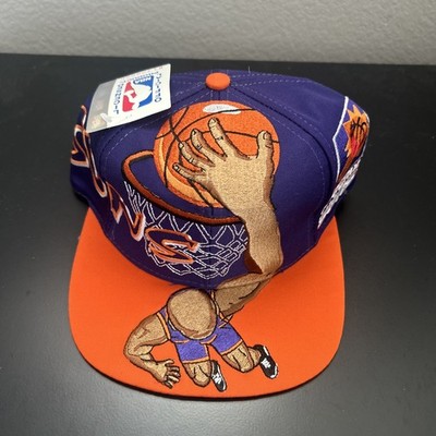 VTG 90s Phoenix Suns Drew Pearson Slam Dunk Twill NBA Graffiti Snapback Hat NWT