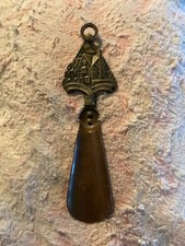 Antique CROFTS  ASSINDER Brass Shoe Horn SHAKESPEARE  S BIRTHPLACE 771568