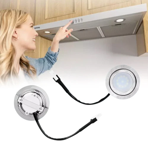 6500K Round Range Hood Light Bulbs Stainless Steel Range Hood LED Light DC 12V - Picture 4 of 14