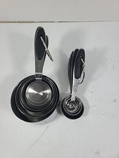 Zerodis 10 Piece Measuring Cups and Spoons Set Stainless Steel Silicone Handle