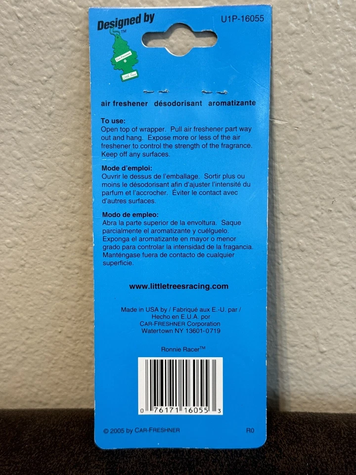 RARE Little Tree 2005 Ronnie Racer Hanging Car Air Freshener Discontinued Scent - Image 3 of 3