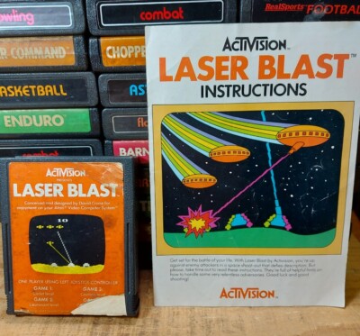 LASER BLAST ATARI 2600 VIDEOGAME & MANUAL VINTAGE 1981 VBG2