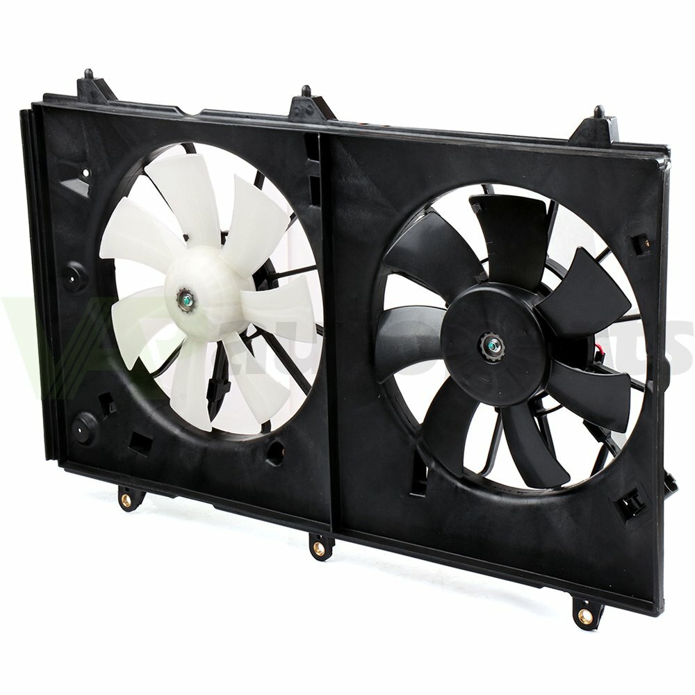Dual Cooling Fan and Radiator Condenser Electric For 2003-2007 Honda Accord 2.4L
